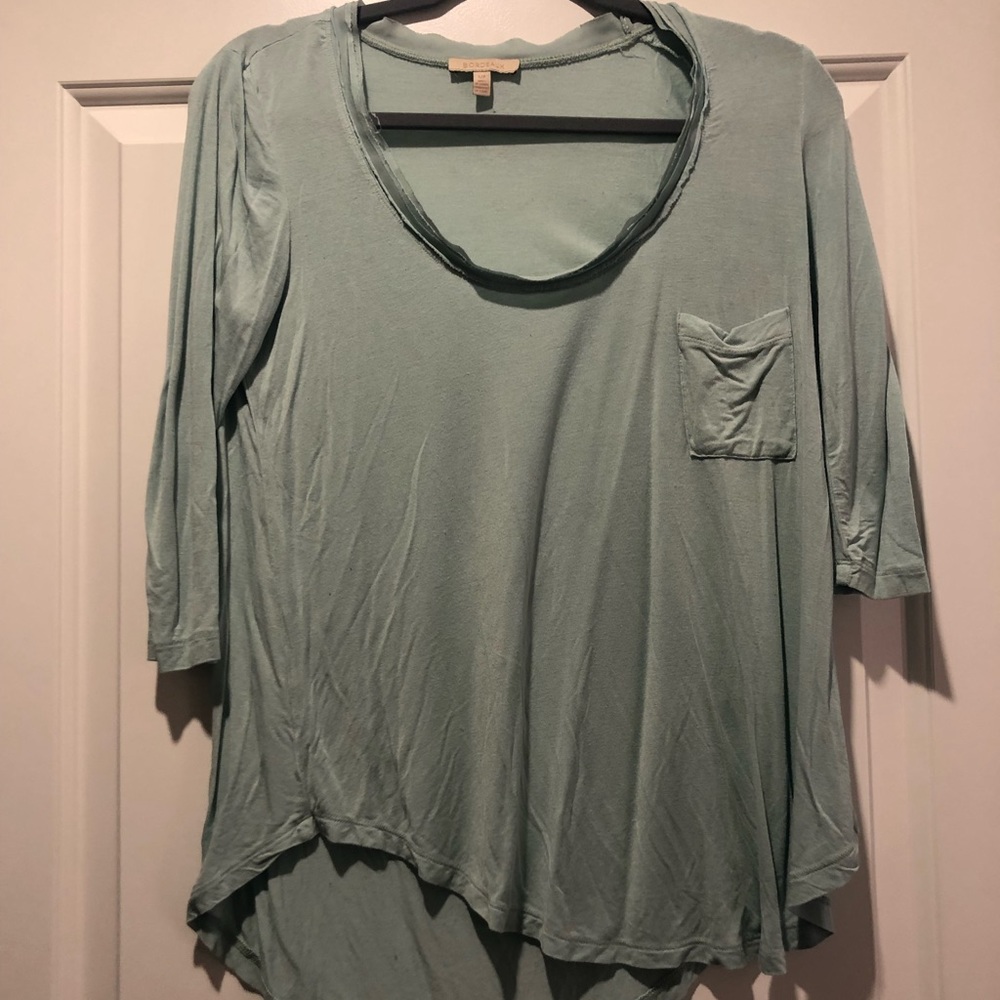 Blue 3/4 sleeve shirt